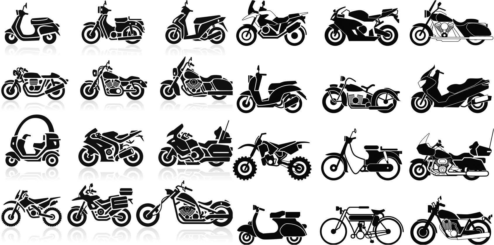 Motorcycle Silhouette Vector Free