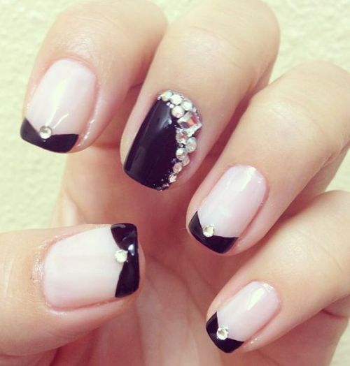 Nail Designs with Rhinestones