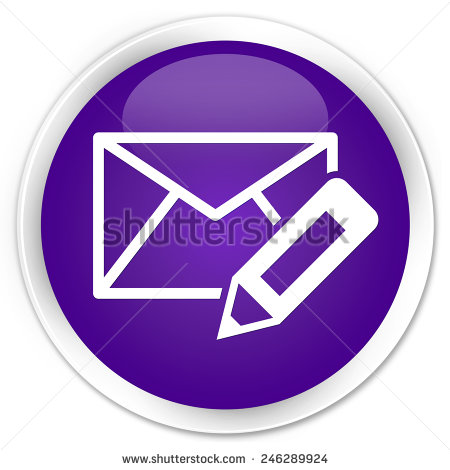 Orange Email Icon Round