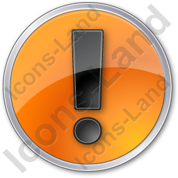 Orange Warning Icon Circle