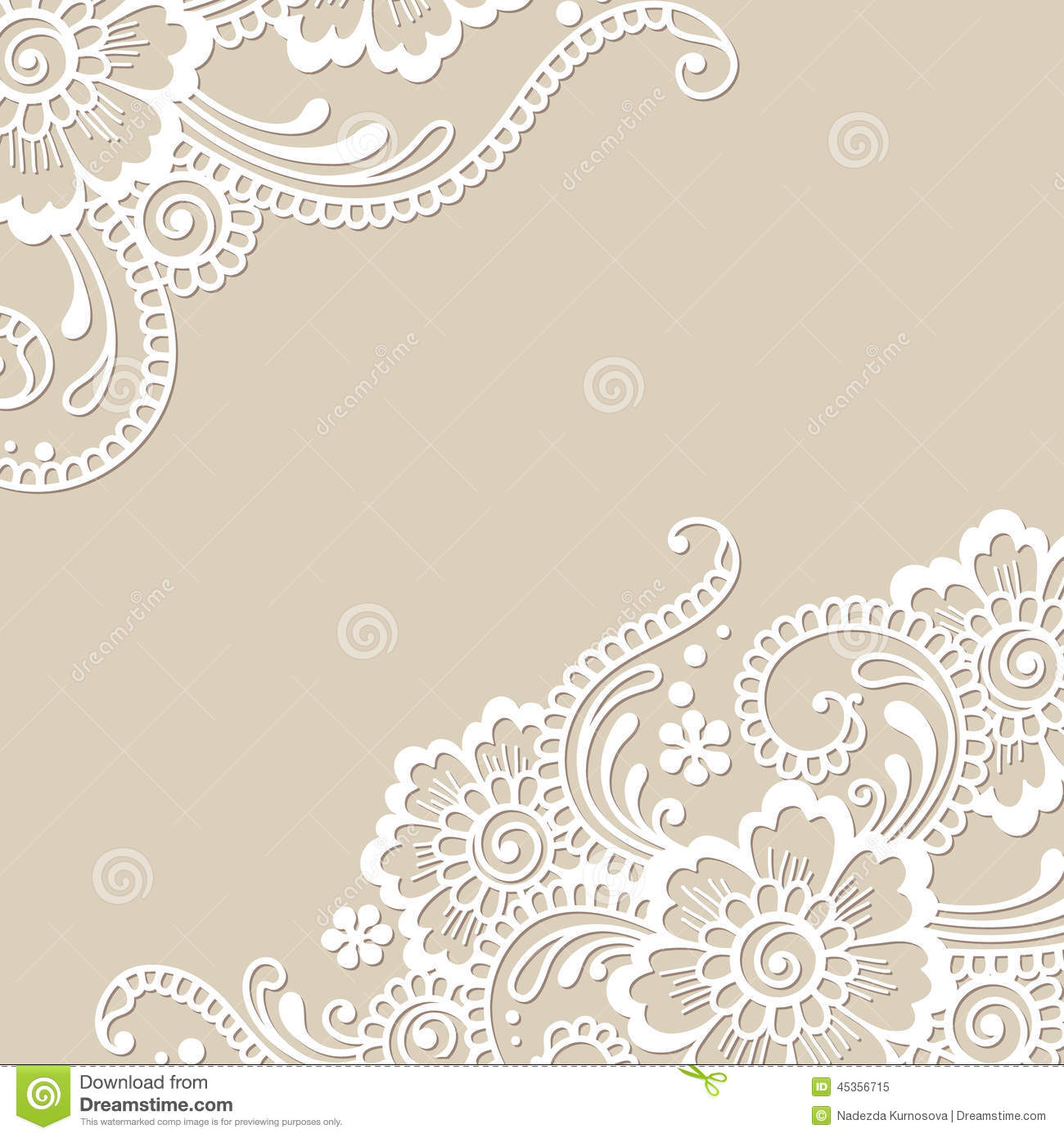 Ornament Corner Vector Flower