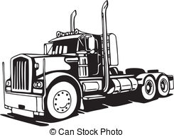 Peterbilt Truck Vector Clip Art