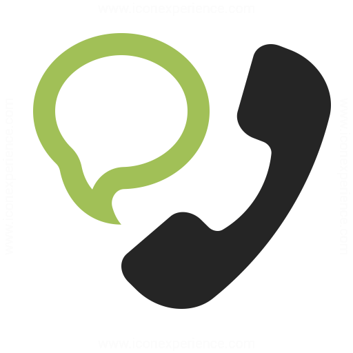 Phone Icon with Speech Bubble Logo