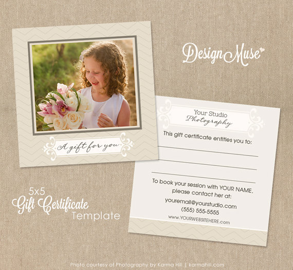Photography Gift Certificate Template PSD