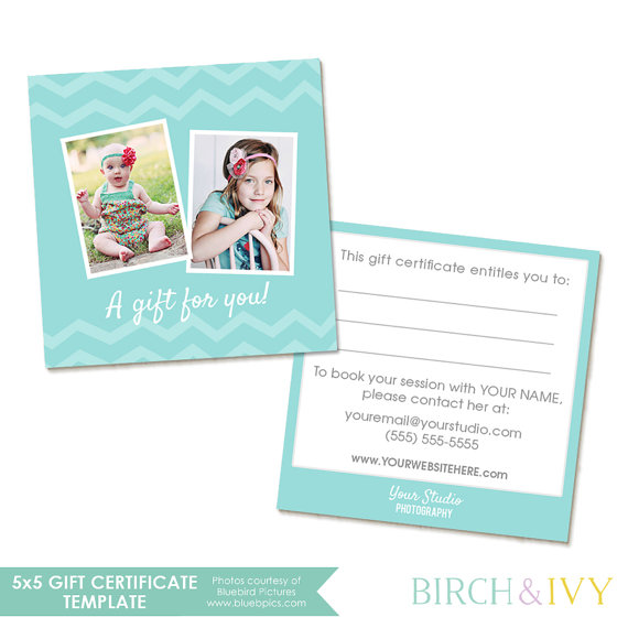 Photography Gift Certificate Template