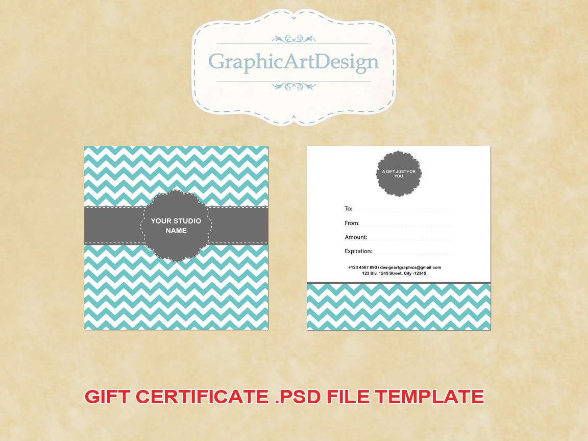 Photography Gift Certificate Template