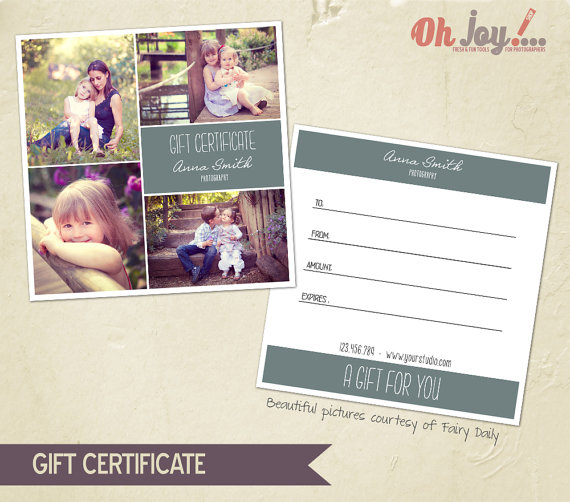 Photography Gift Certificate Template