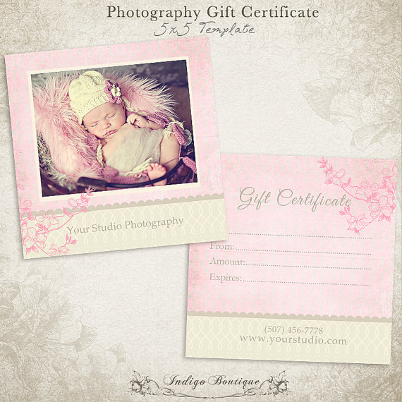 Photography Gift Certificate Templates Photoshop