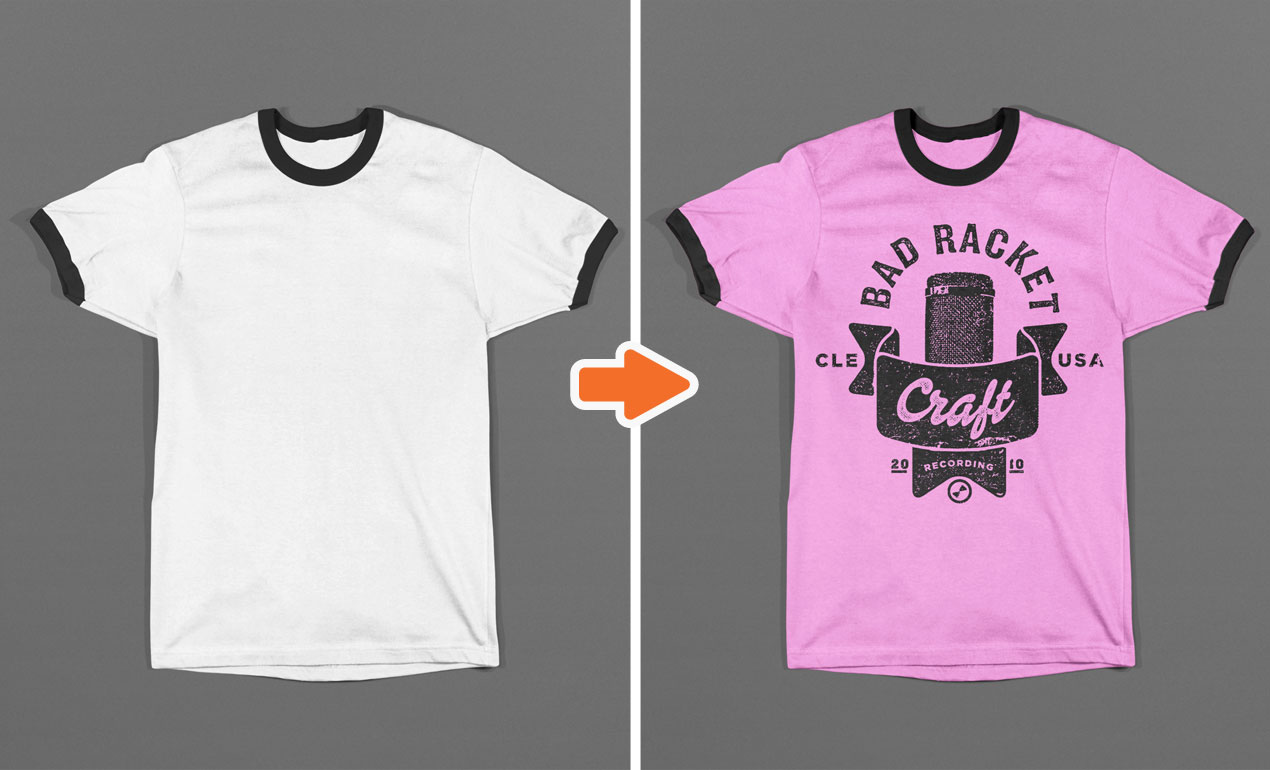 Photoshop T-Shirt Template Mockup Photoshop T-Shirt Template Mockup