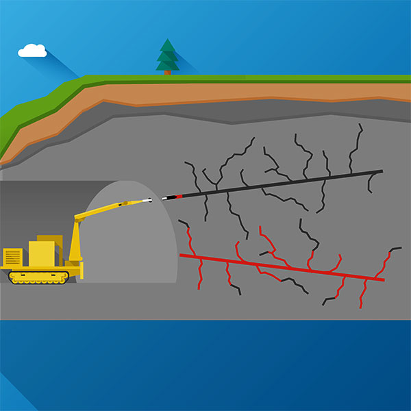 Pictures of Tunnels with Grout Soil Surrounding It