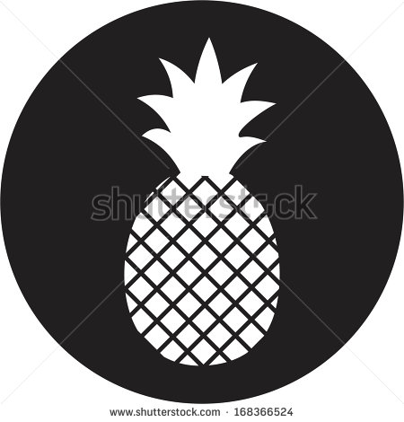 Pineapple Clip Art Black and White