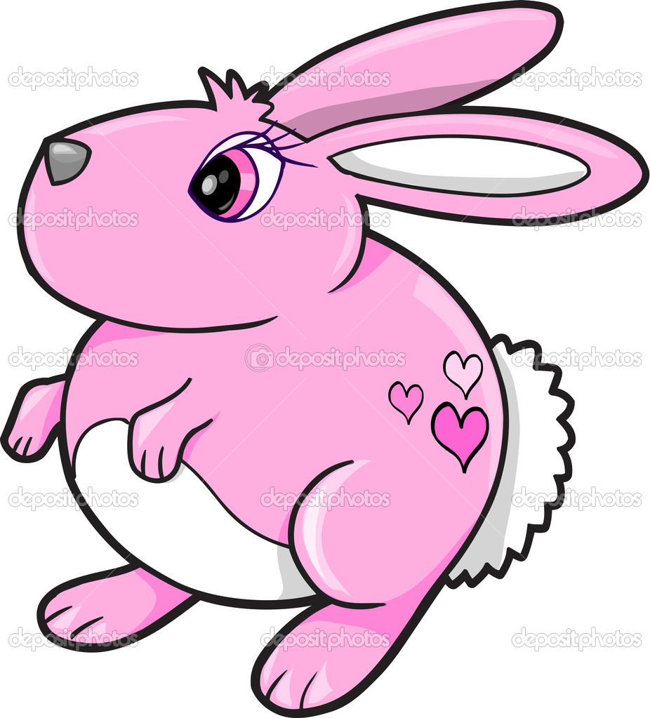Pink Cartoon Bunny Rabbit