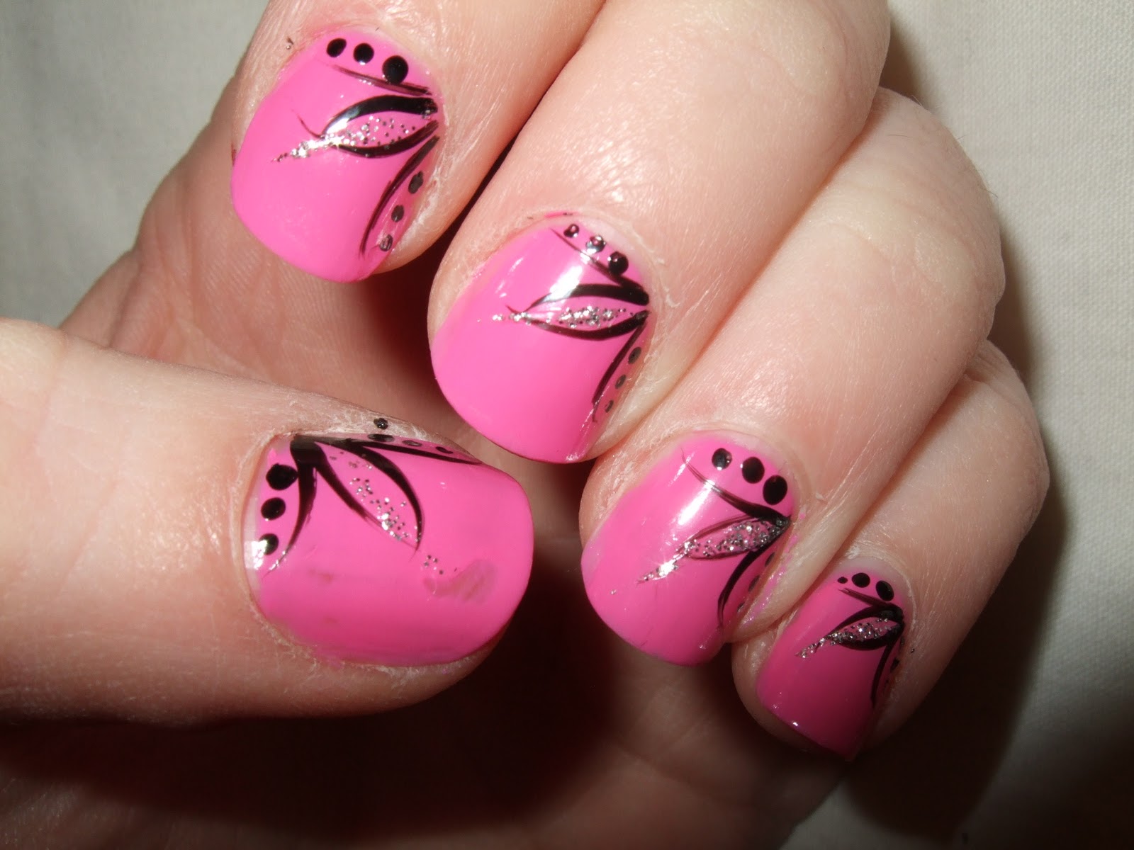Pink Nail Art Design