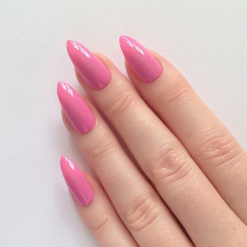 Pink Stiletto Nails