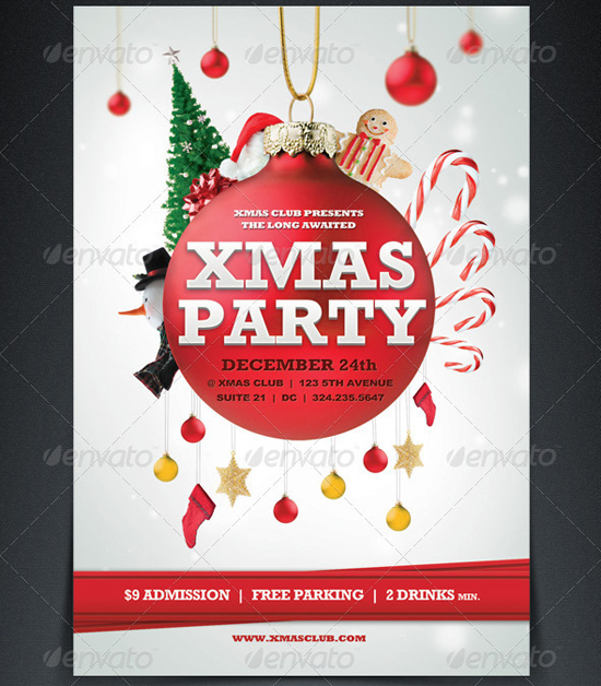 Printable Christmas Party Flyer Templates