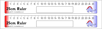 Printable Number Line Rulers