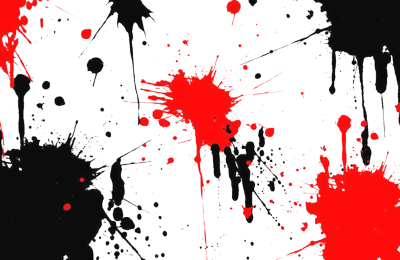 Red and White Paint Splatter