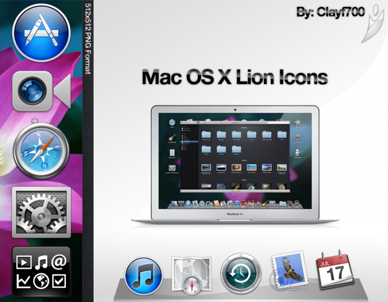 RocketDock Mac OS X Lion Icons