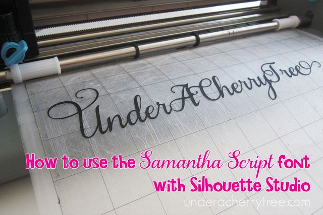 Samantha Script Font Silhouette Studio
