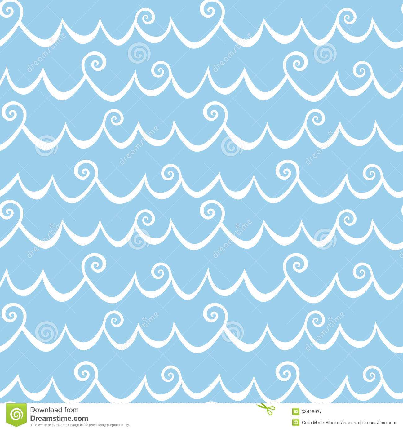 Seamless Wave Background Cartoon