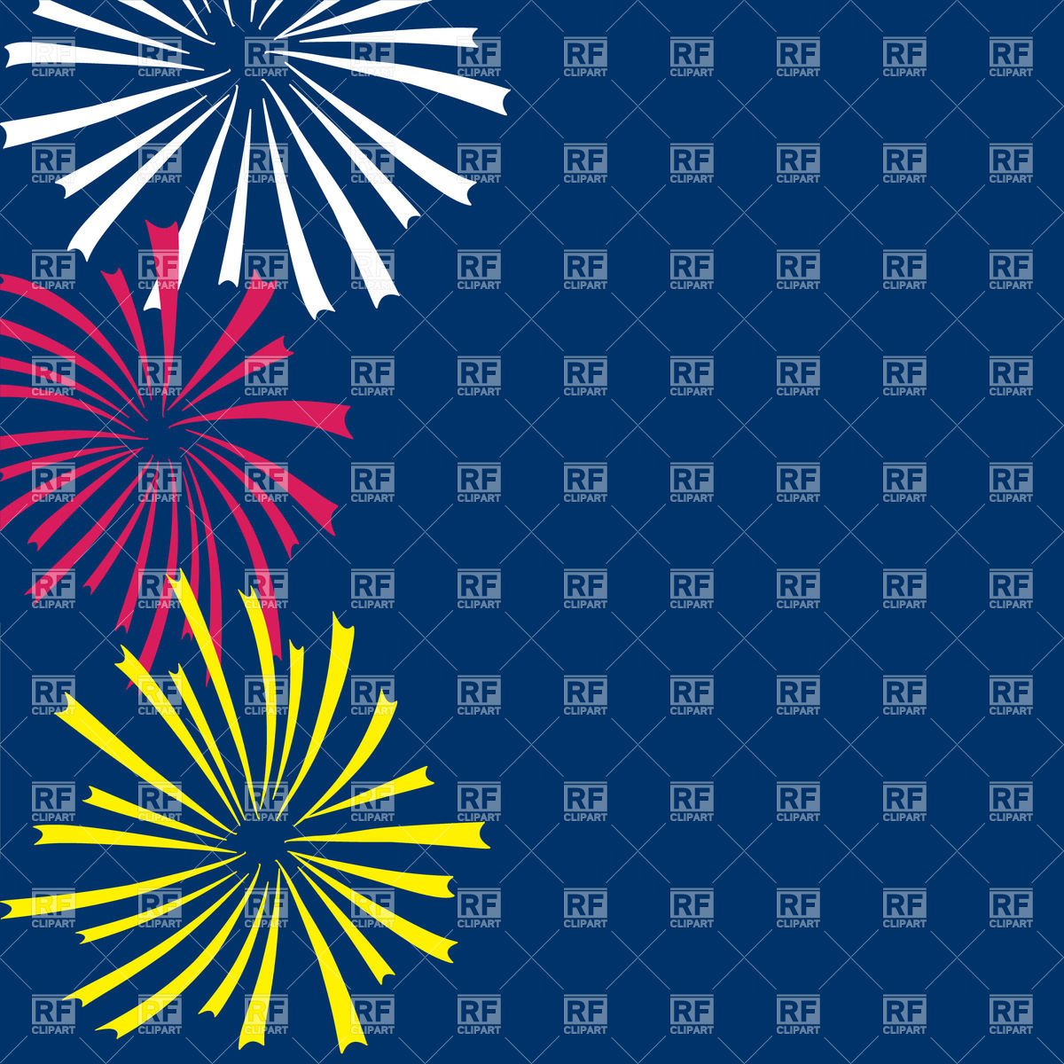 Simple Fireworks Clip Art