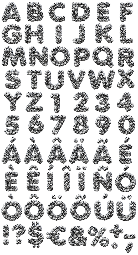 Soccer Ball Letter Font Soccer Ball Letter Font