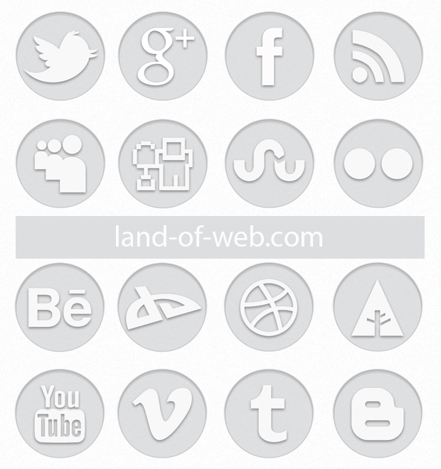 Social Media Icons Grey