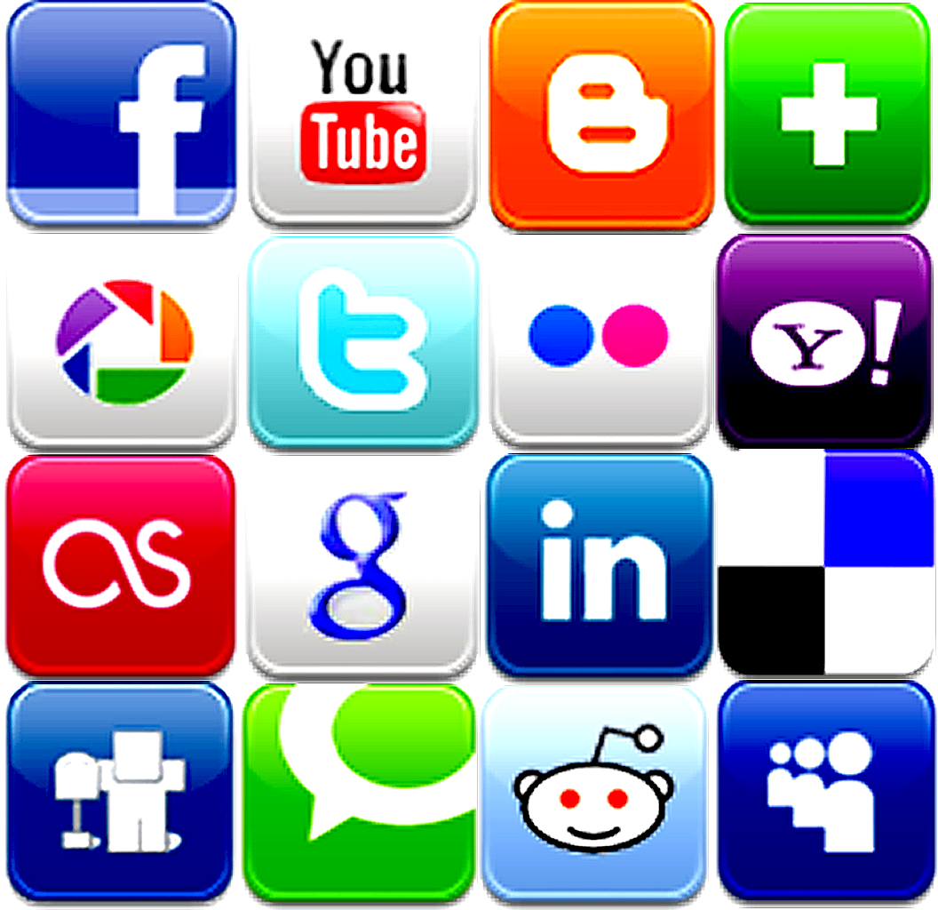 Social Media Icons Transparent