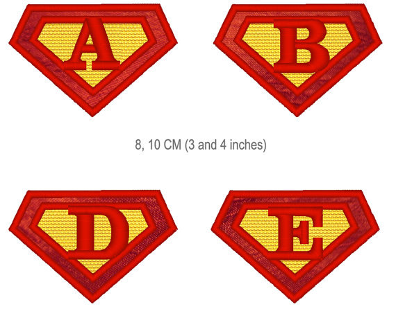Superman Font Embroidery