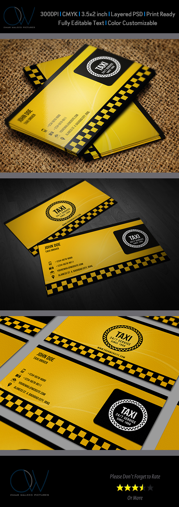 Taxi Business Cards