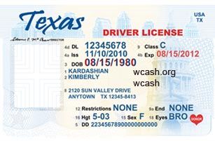 Texas paper id template