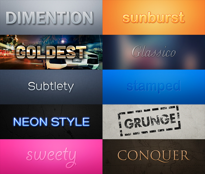 Text Photoshop Style Pack