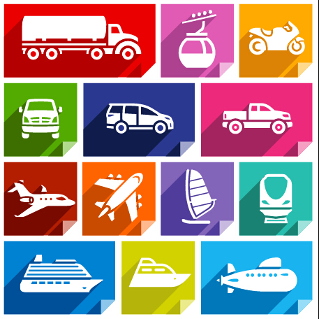 Transport Vector Icon Set