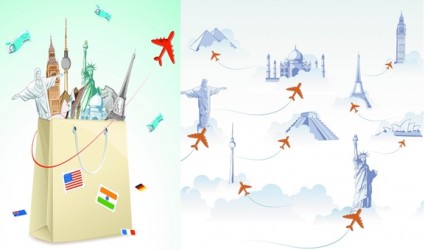 Travel around the World Vector Travel around the World Vector