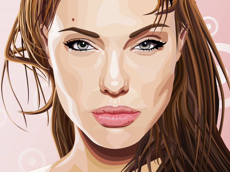 Vector Portrait Angelina Jolie