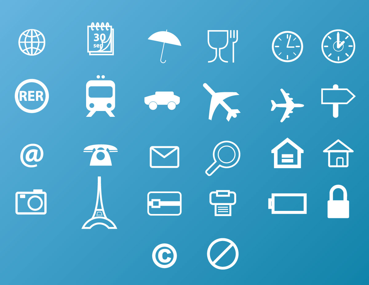 Vector Travel Icons Free