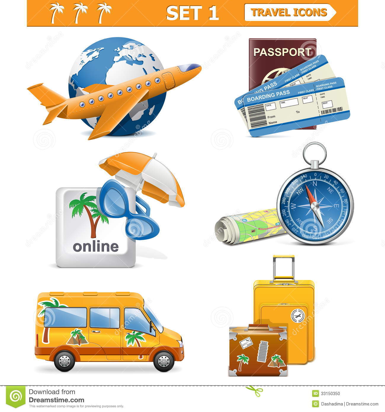 Vector Travel Icons Vector Travel Icons