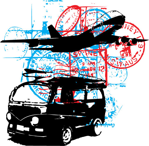 Vector Travel Stamp Clip Art