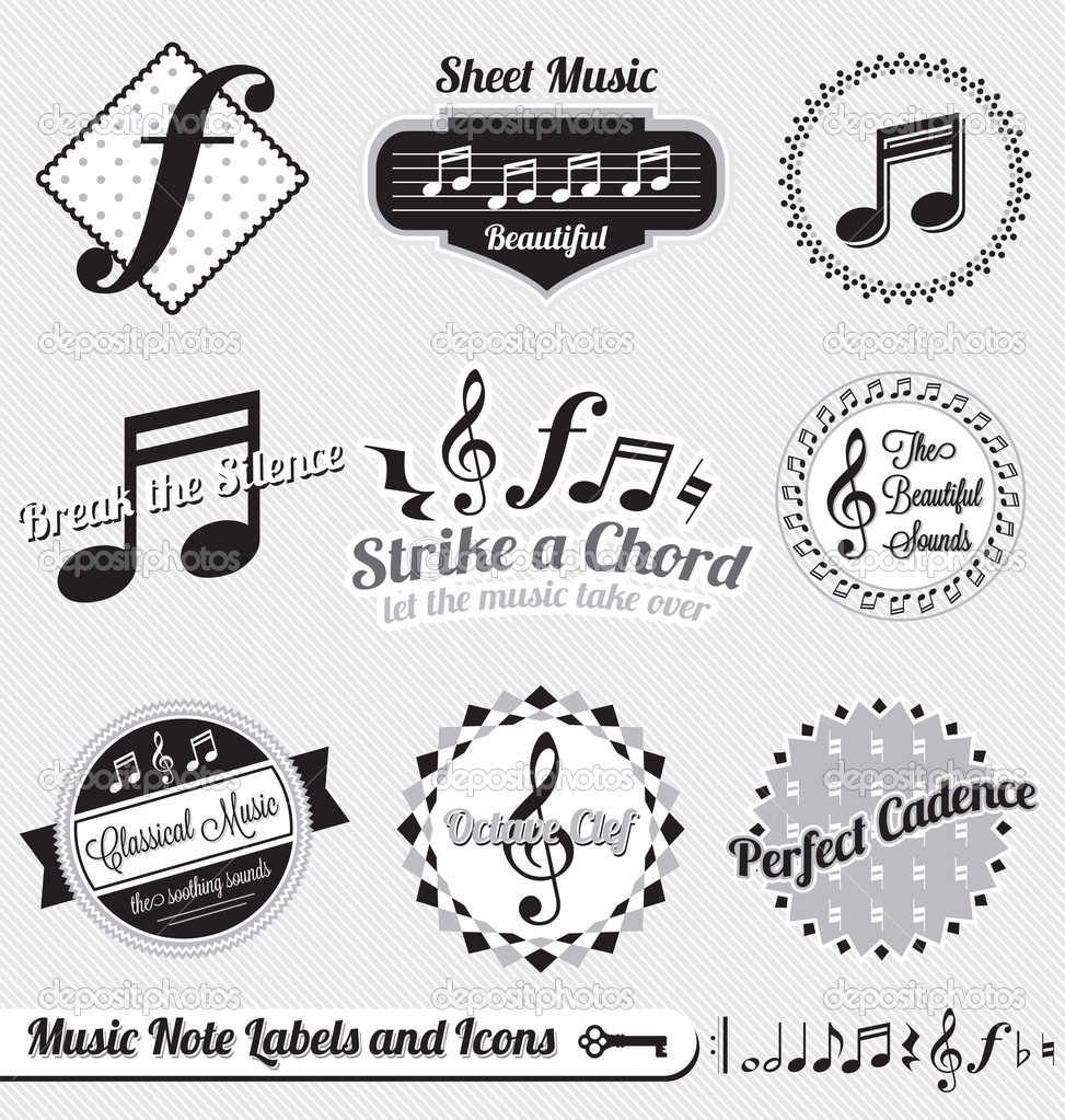 Vintage Music Note Vector Vintage Music Note Vector