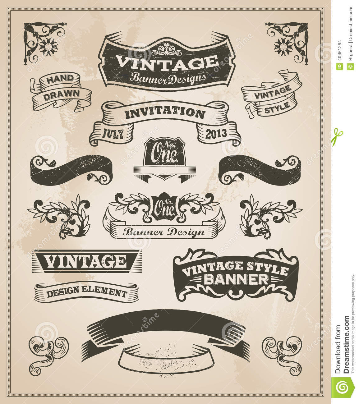 Vintage Ribbon Banner Vector