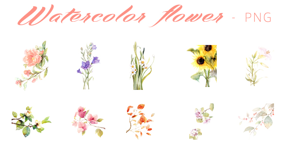 Watercolor Flower Clip Art Free