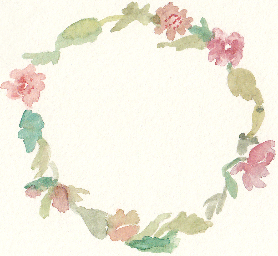 Watercolor Flower Wreath Clip Art Free