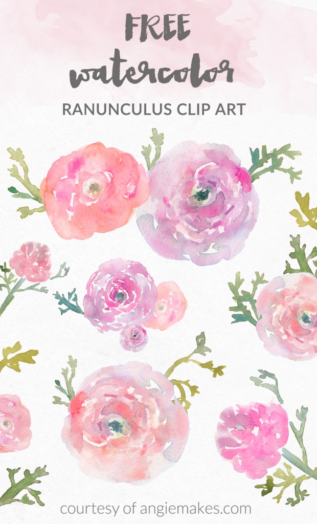 Watercolor Flowers Clip Art Free