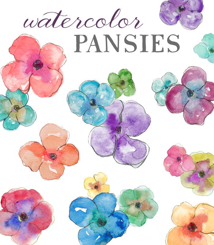 Watercolor Flowers Clip Art Free