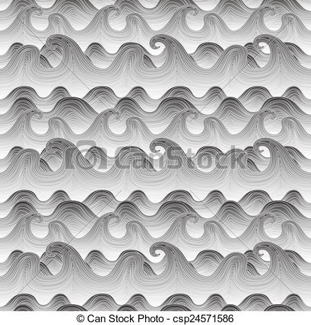 Wavy Seamless Pattern Vector