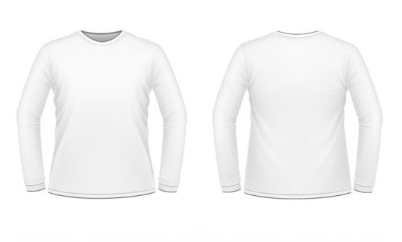 White Long Sleeve Shirt Template