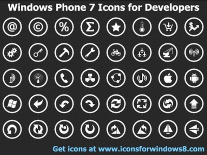 Windows Phone 7 Icons