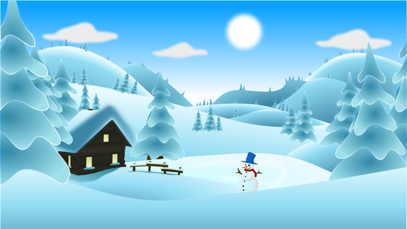 Winter Landscape Clip Art Free