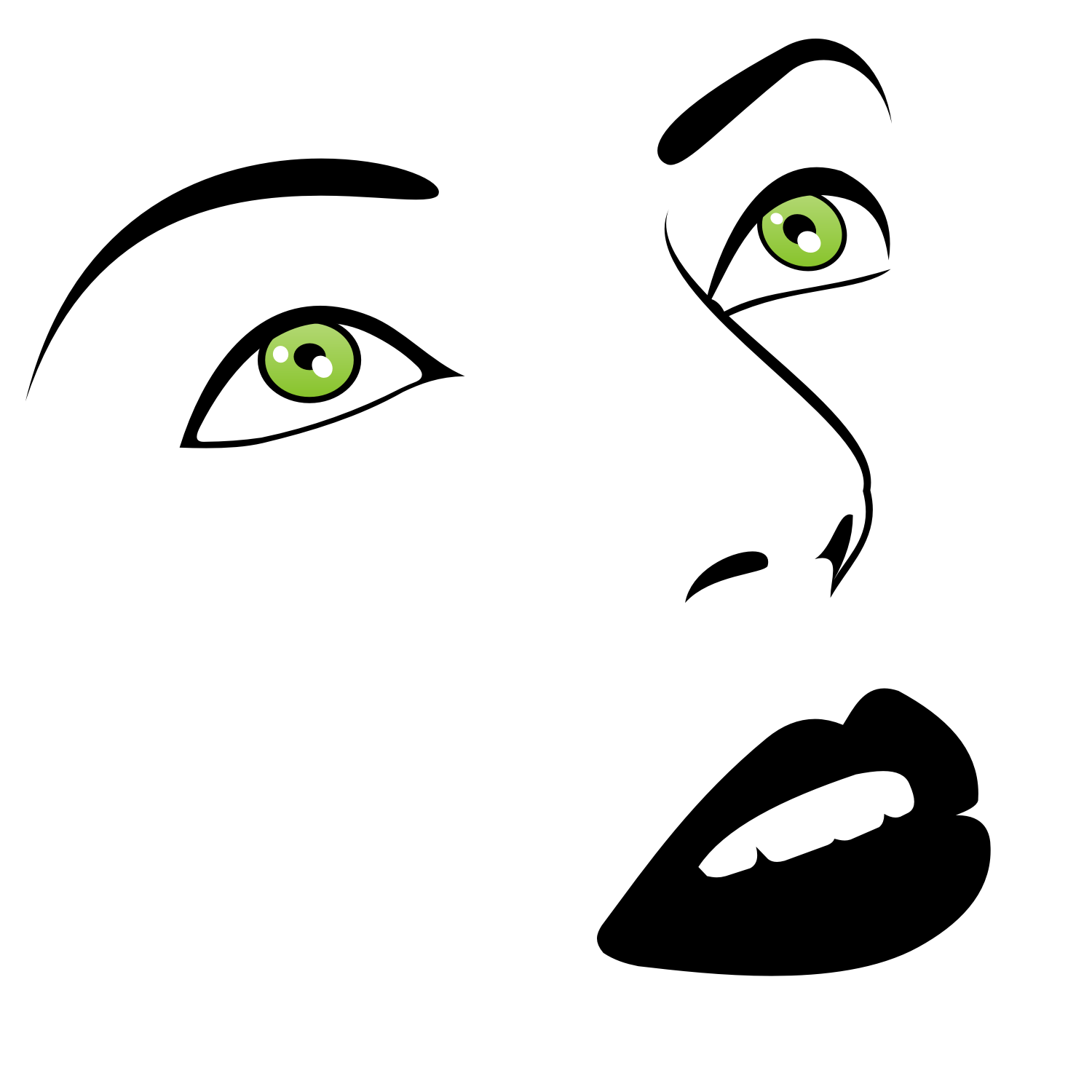 Women Face Vector