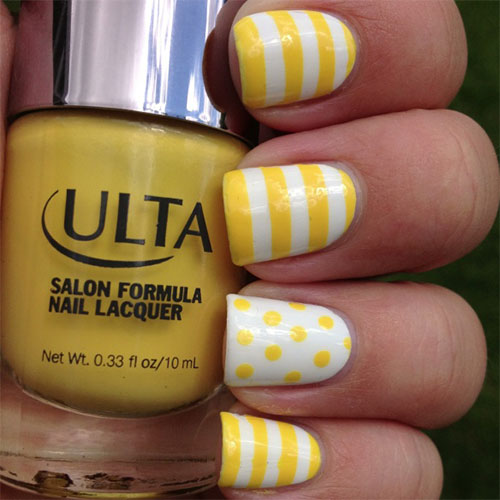 Yellow Acrylic Nail Designs